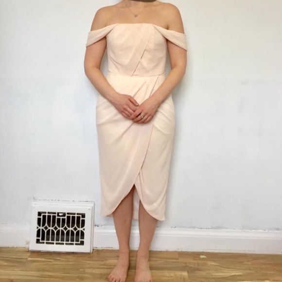 Blush pink mid-length formal dress - Picture 1 of 3